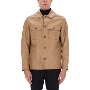 BOSS Men's Hooded Full Zip Performance Jacket Men Beige Outerwear